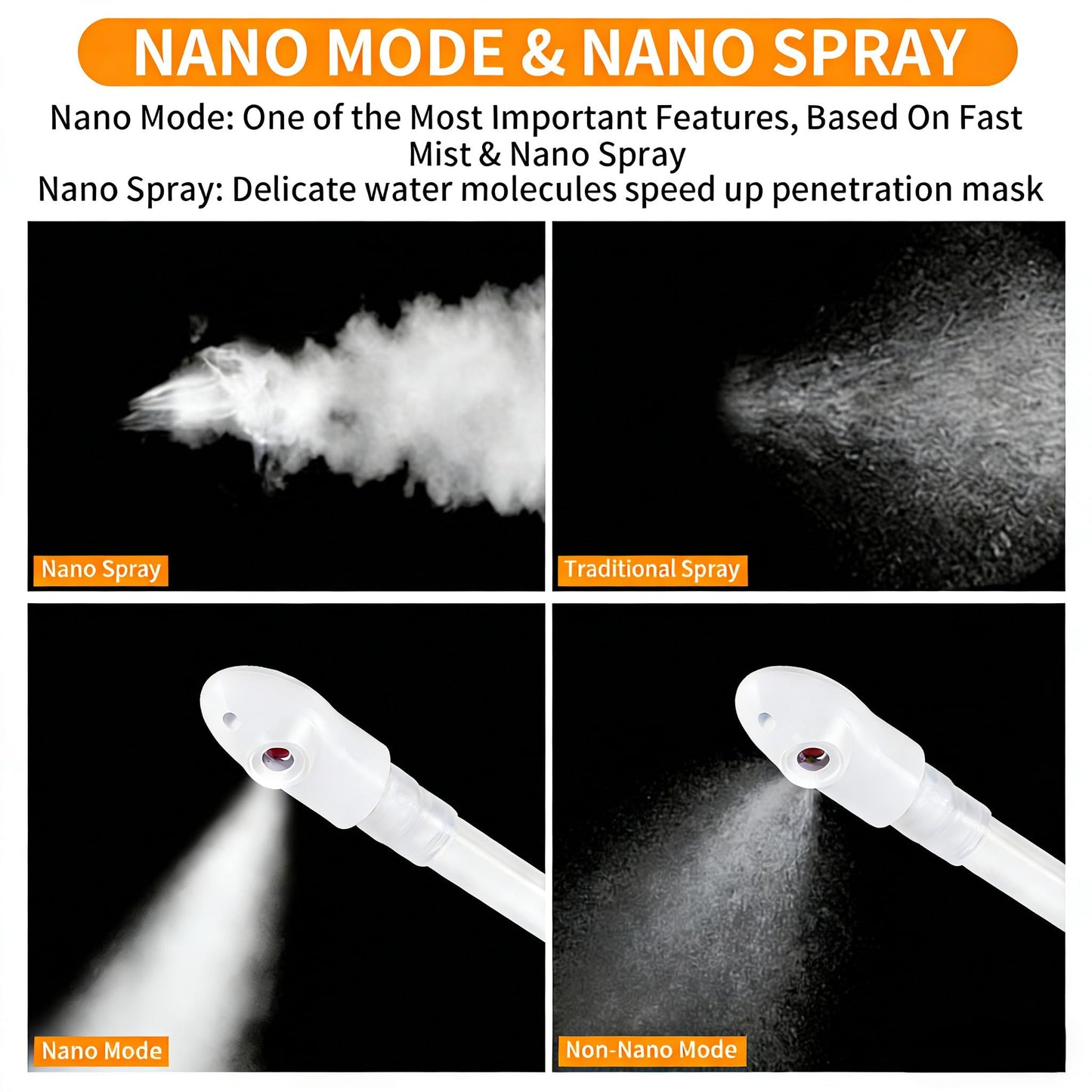 Facial Steamer Nano Ionic Face Steamer with Extendable Arm, Portable Facial Steamer, Rotating Nozzle Esthetician Vapor Face Steamer