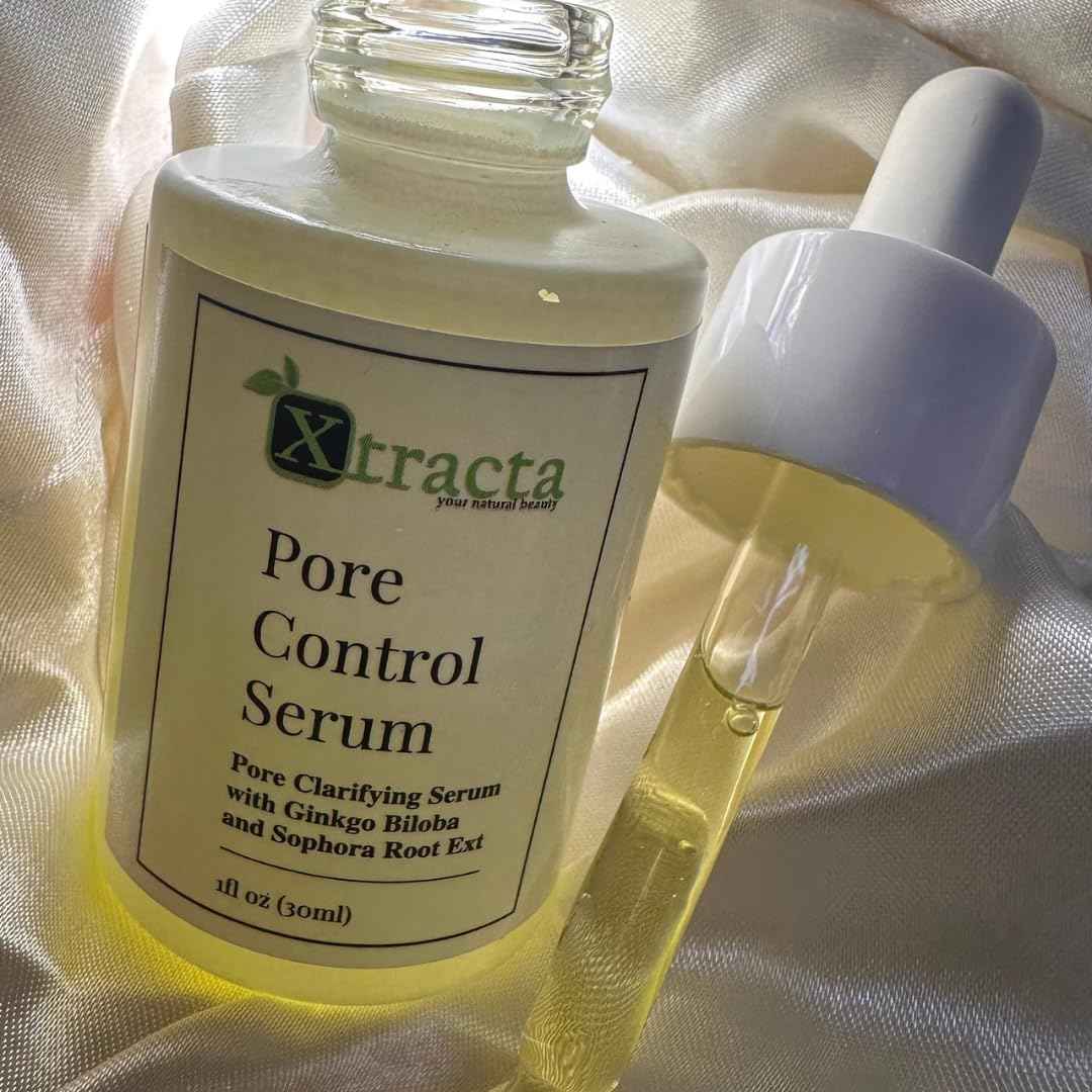 Xtracta Pore Control Serum for Acne-Prone Skin – Salicylic Acid, Azelaic Acid, Colloidal Sulfur & Ginkgo – Plant-Based Oil & Blackhead control, 30ml