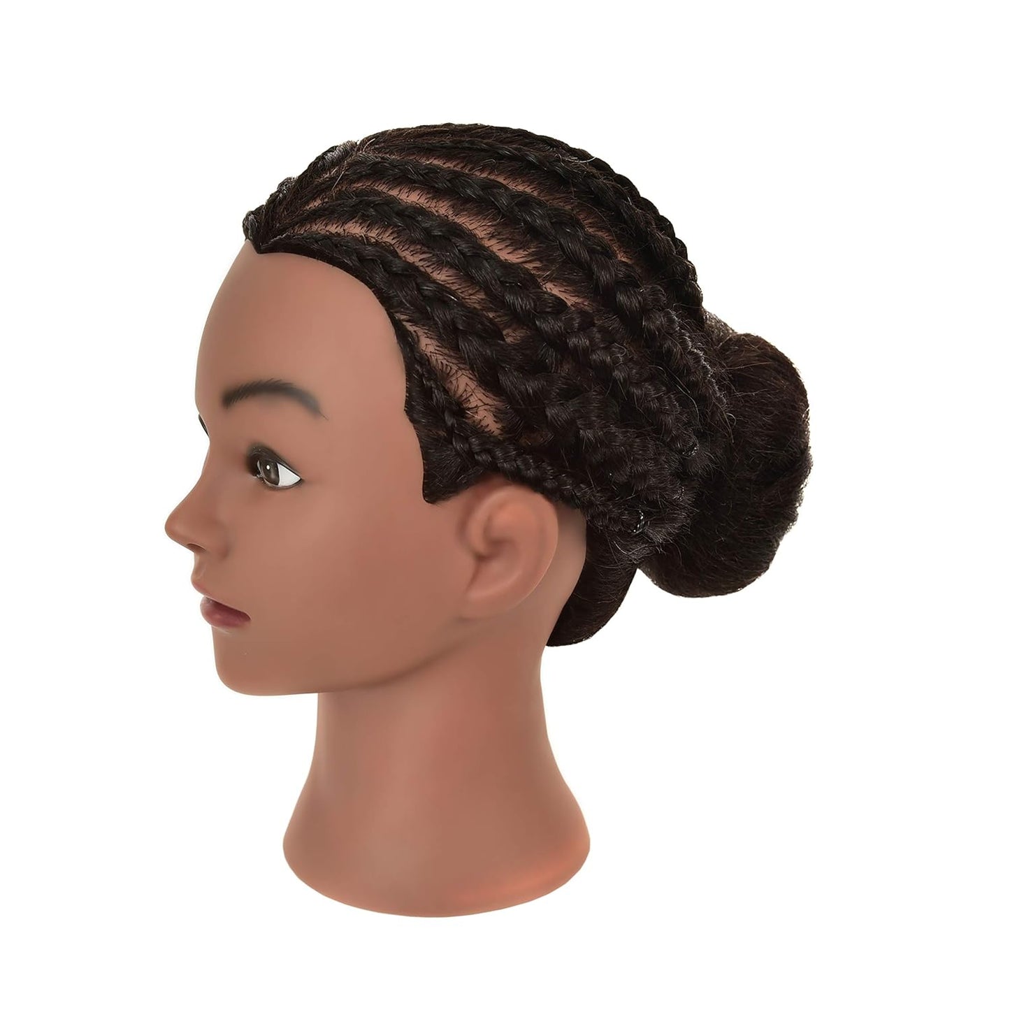 Real Human Hair Mannequin Head - Cosmetology Practice Doll with Stand for Braiding & Styling | 100% Authentic Hair