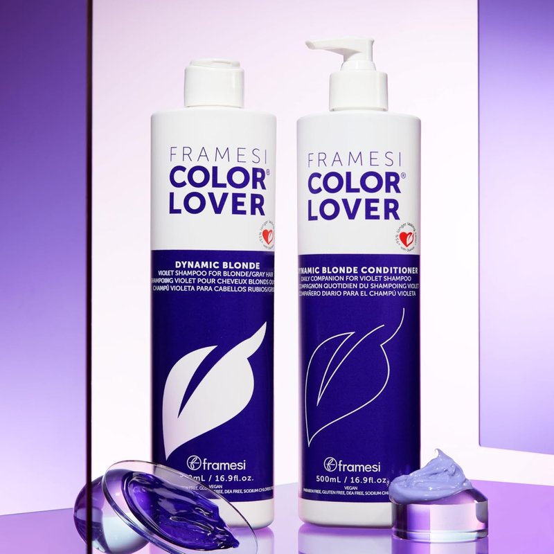 Dynamic Blonde Violet Purple Shampoo - Deep Violet Color Neutralizing for Blonde, Gray & White Hair | Sulfate-Free Moisturizing 16.9 Fl Oz