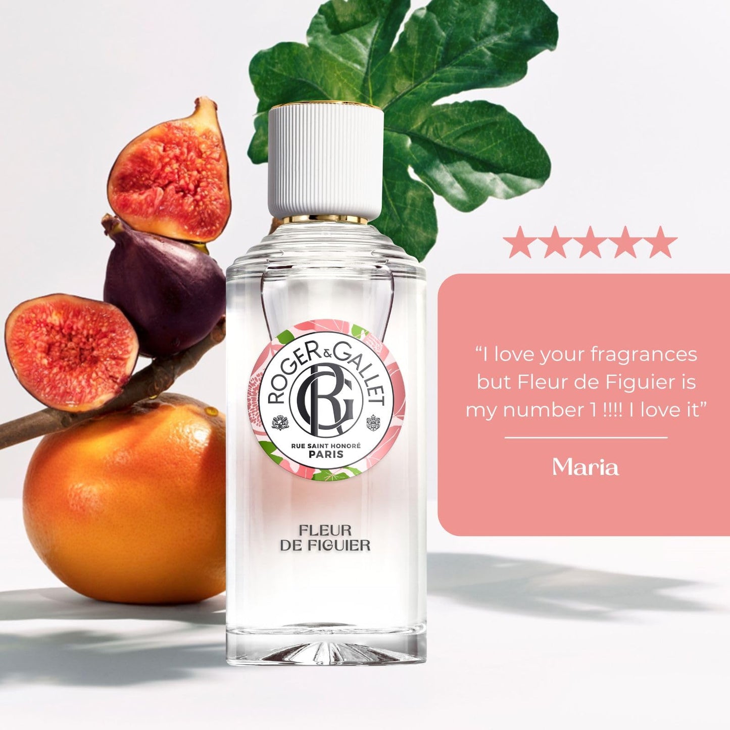 ROGER & GALLET Wellbeing Fragrant Water Spray – Light Eau Fraîche Body Mist with Natural Origin Ingredients, Refreshing Everyday Fragrance for Women (Fleur de Figuier | 3.3 Oz.)
