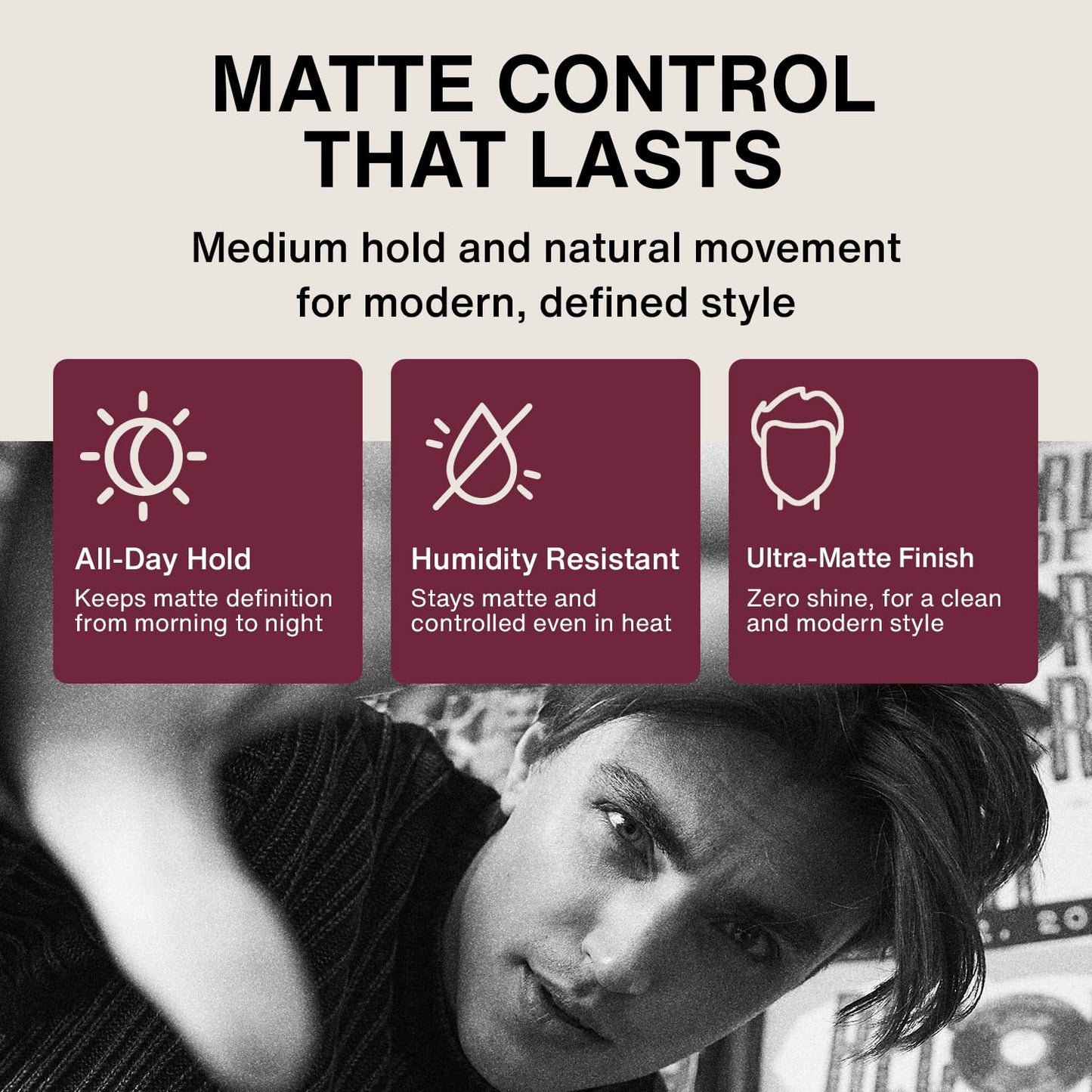 Kings Domain Melbourne Matte Balm | Ultra Matte Hair Paste for Men | Medium Hold Styling Balm | Smooth Frizz-Free Control | 3oz Salon Quality