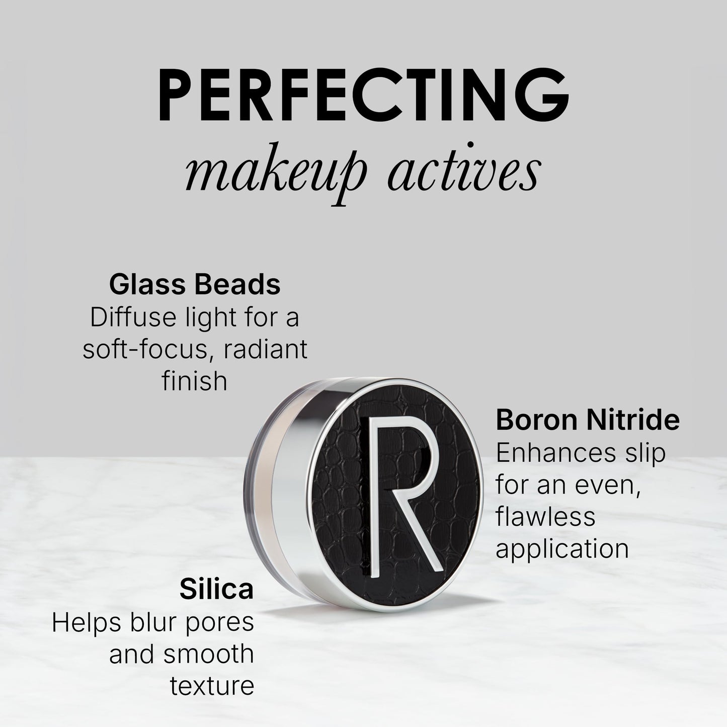 Rodial Glass Powder Travel Size 0.19 oz - Mini Loose Setting Powder for Soft-Focus Blurring, Shine Control & Luminous Glass Skin Finish