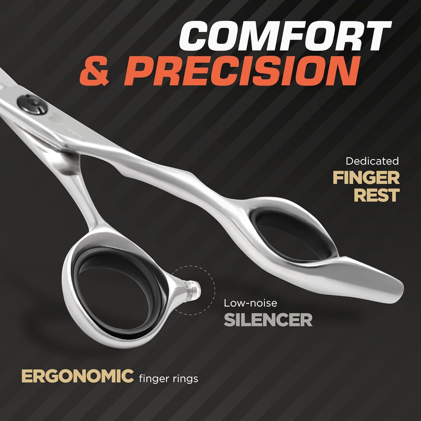 Professional Hair Cutting Scissors - 6” Sharp Blades for Precision | Barber Shears Set for Men & Women