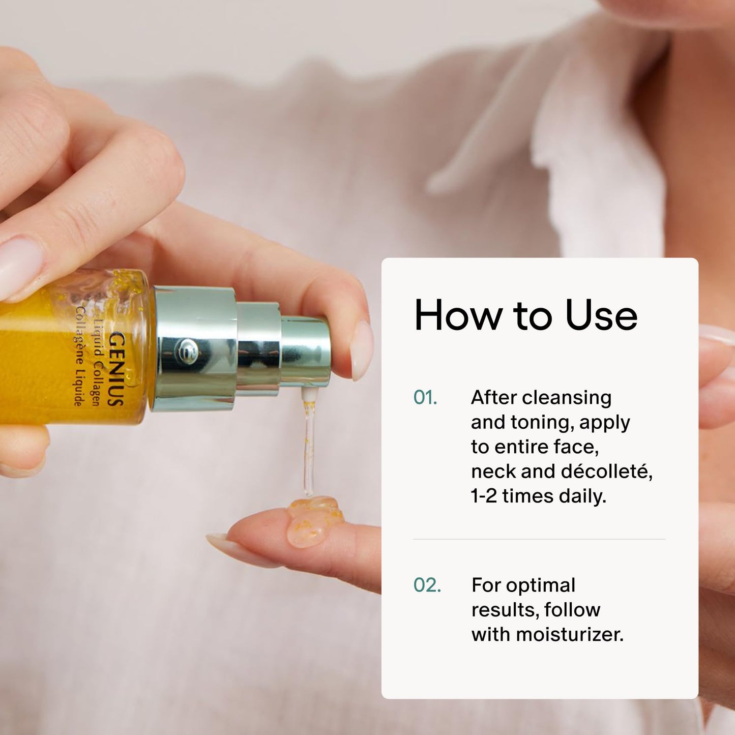 Algenist GENIUS Liquid Collagen Serum - Firming & Hydrating Vegan Face Serum with Alguronic Acid + Vitamin E - Helps Visibly Minimize Fine Lines + Wrinkles & Improve Elasticity (2 oz)