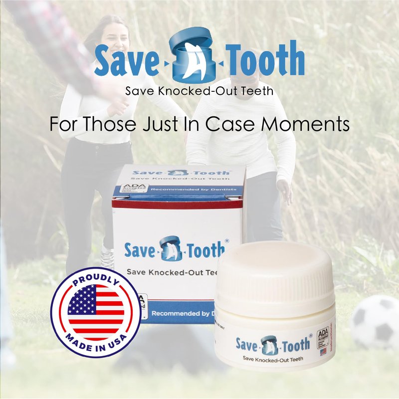 Save-A-Tooth Preservation Kit - Prevent Permanent Tooth Loss, Save Knocked Out Teeth for up to 24 Hours - Tooth Saver Made in the USA by SmartPractice - Keep for a Tooth Emergency - 2 Pack