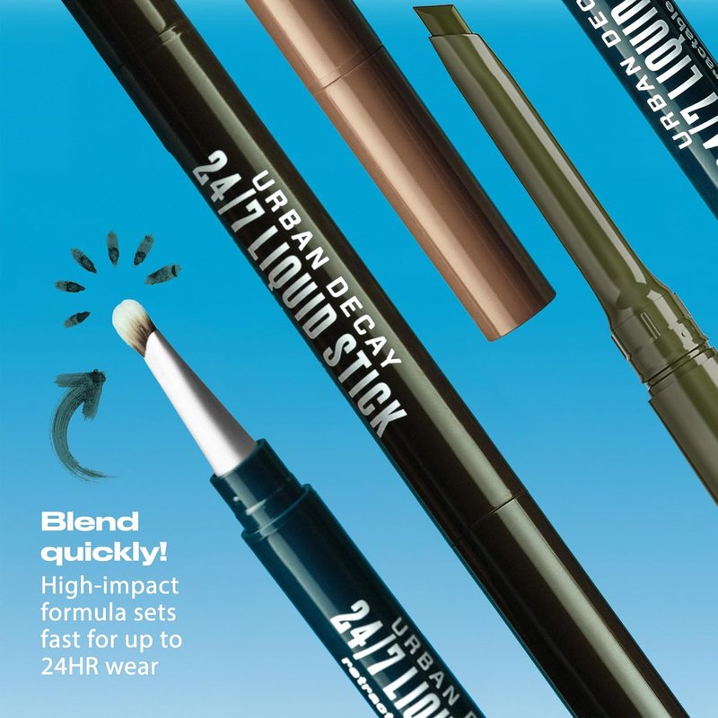 Urban Decay 24/7 Liquid Stick Waterproof Eyeliner - Smudge-Proof, 24HR Wear, Dual-Ended Gel Liner with Brush | 0.012 oz