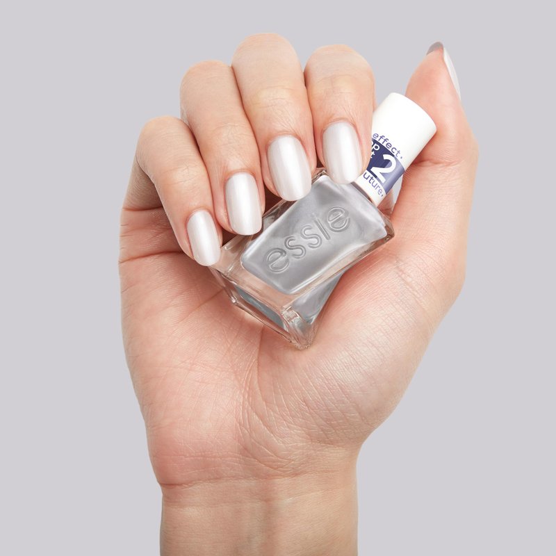 essie Nail Polish, 2 Piece Holiday Nail Polish Set, Winter Frost Longwear Duo, Includes Vegan White and Chrome Shades, 1 Kit