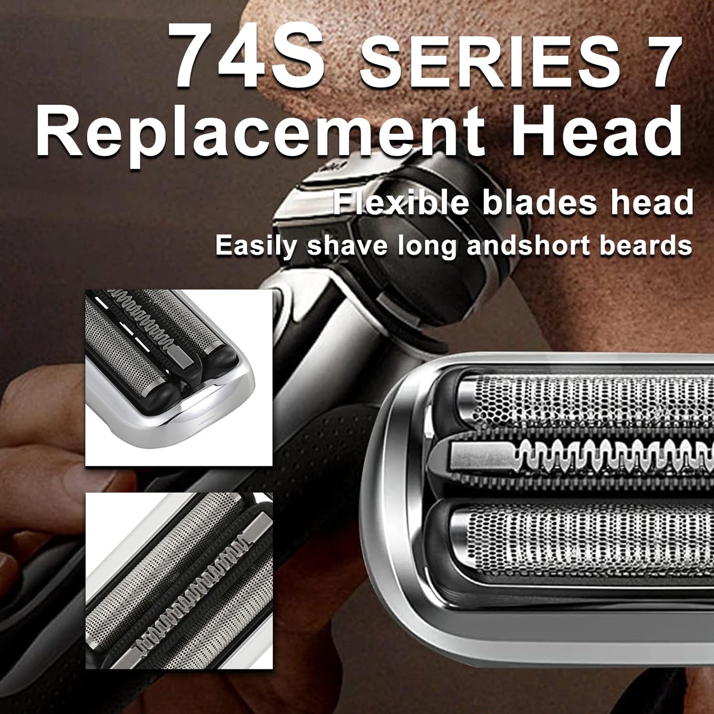Braun Series 7 Electric Shaver Replacement Head - Compatible with 7120s, 7125s, 7127cs, 7171cc, 7175cc, 7185cc, 7189cc