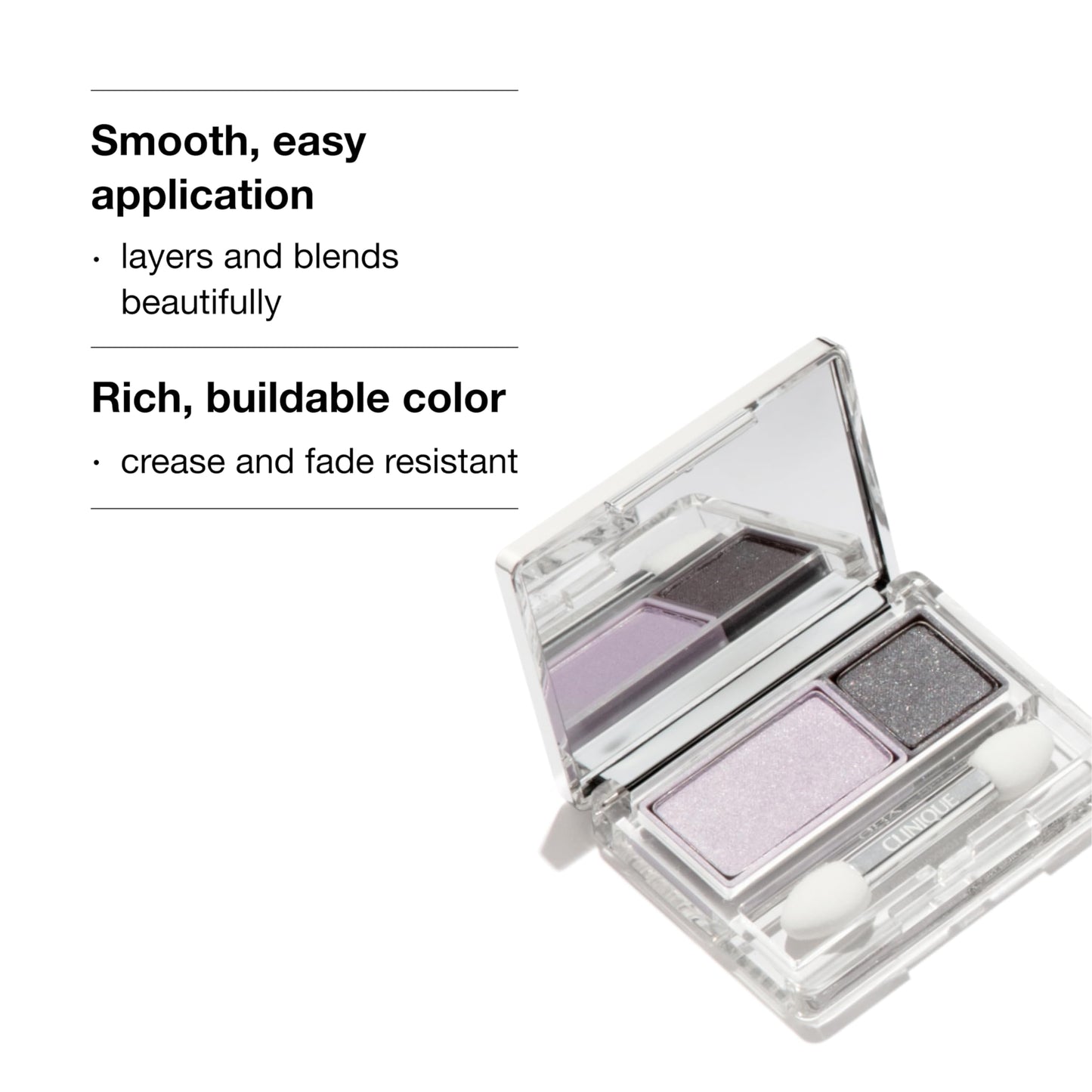 Clinique All About Shadow Duo Eye Shadow Makeup | Safe For Sensitive Eyes | Buildable + Long-Wearing Color | Smooth, Easy Application, Jammin, 0.05 Ounce