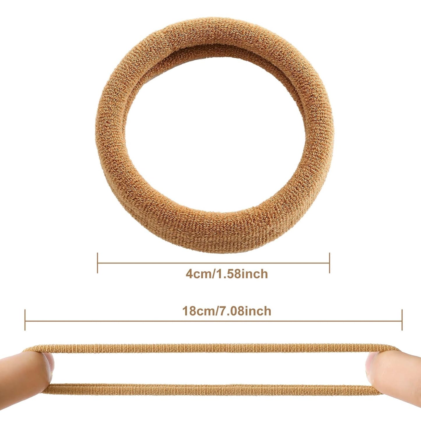100PCS Black Hair Ties for Women Girls, Seamless Thick Black Hair Band, Elastic Hair Ties No Damage Ponytail Holder