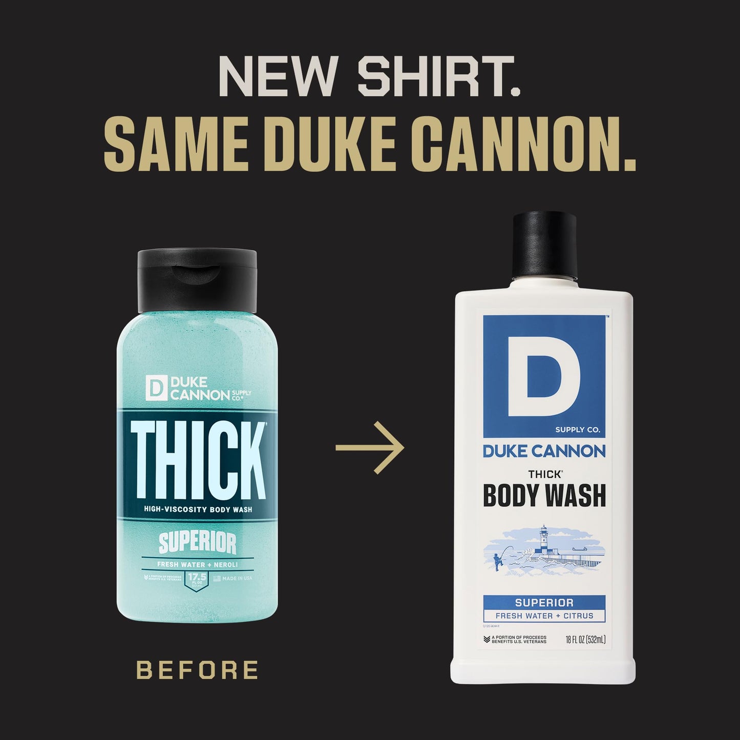 Duke Cannon Thick Body Wash - Superior, Men’s Premium Body Wash, Deep Clean, Refreshing Scent, Large 18oz Bottle, Sulfate-Free, Moisturizing Formula (3 Pack)