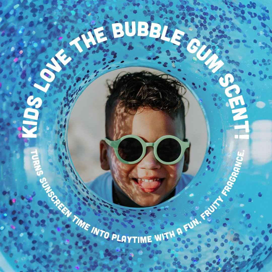 Aruba Sun SPF 70 Kids Sunscreen Spray with Bubble Gum Scent 6oz - Reef Act Compliant no 67 Octinoxate & Oxybenzone Free - Sun Screen Broad Spectrum UVA/UVB - Sunscreen Waterproof and Non-Greasy