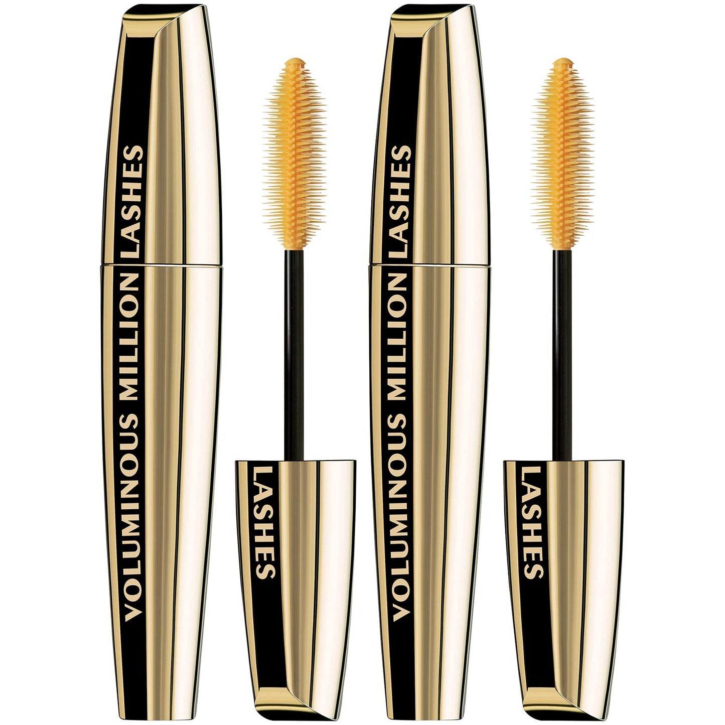 L’Oreal Paris Voluminous Million Lashes Mascara - Collagen Infused, Amplifying Brush, Blackest Black | 0.3 Fl Oz, 2 Count