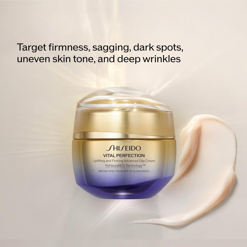 Shiseido Vital Perfection Uplifting and Firming Advanced Day Cream SPF 30 - Multi-Benefit Lifting and Firming Face Moisturizer - 50 mL