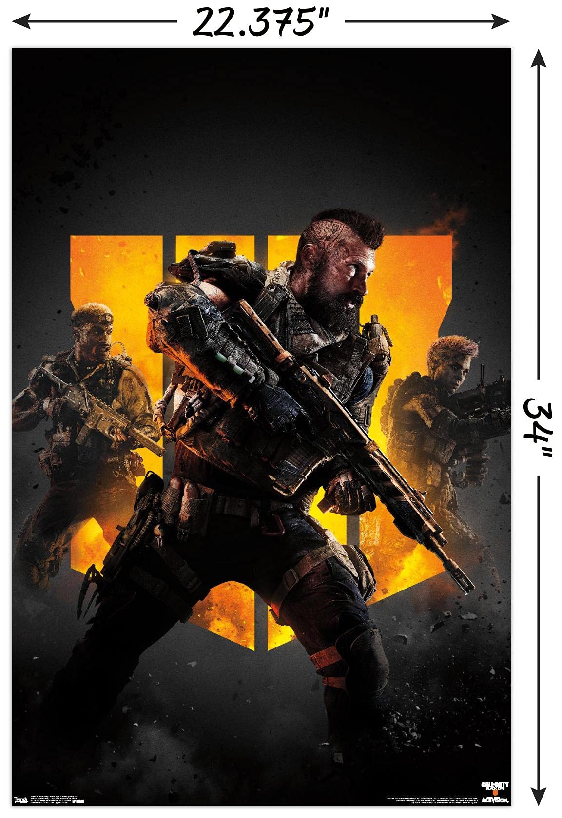 Trends International Call of Duty: Black Ops 4 - Group Key Art Wall Poster, 22.375" x 34", Unframed Version