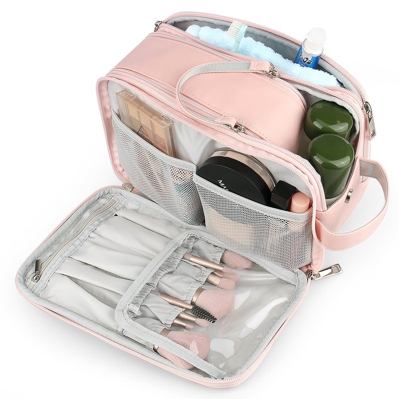 Rhea Rose Toiletry Bag for Women, Makeup Travel Bag Organizer, Large Bathroom Cosmetic bag, Traveling Dopp Kit Accessories Shower Bag, Lavender Purple