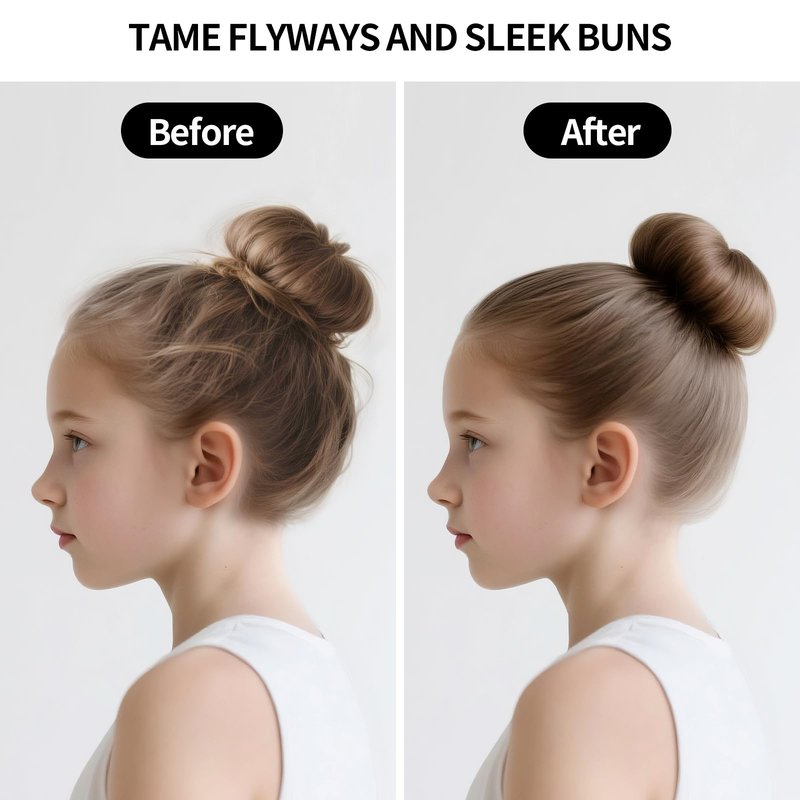 SWEET VIEW Hair Wax Stick & Slick Back Hair Brush for Tame Flyaways, Frizz, Sleek Ponytails, Buns | Pomade/Balm/Gel Stick for Woman, Styling Accessories for Girls