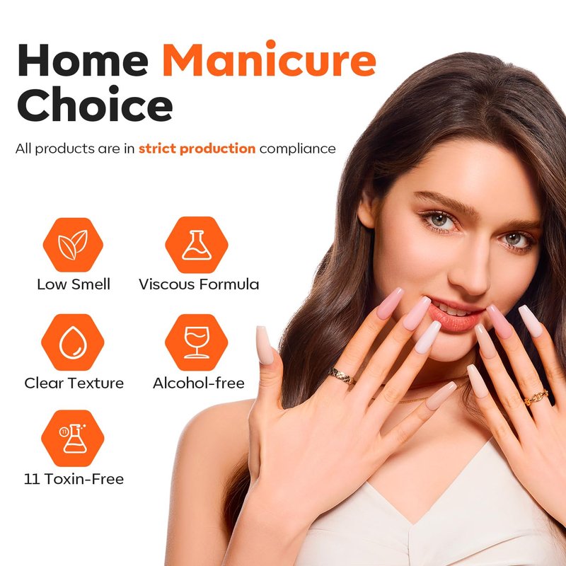 modelones Solid Builder Gel for Nails, Clear Poly Nail Gel Extension Non-Sticky Gel Nail Polish Apply Upgraded 3D Art Sculpting Molding Starter-friendly 50g