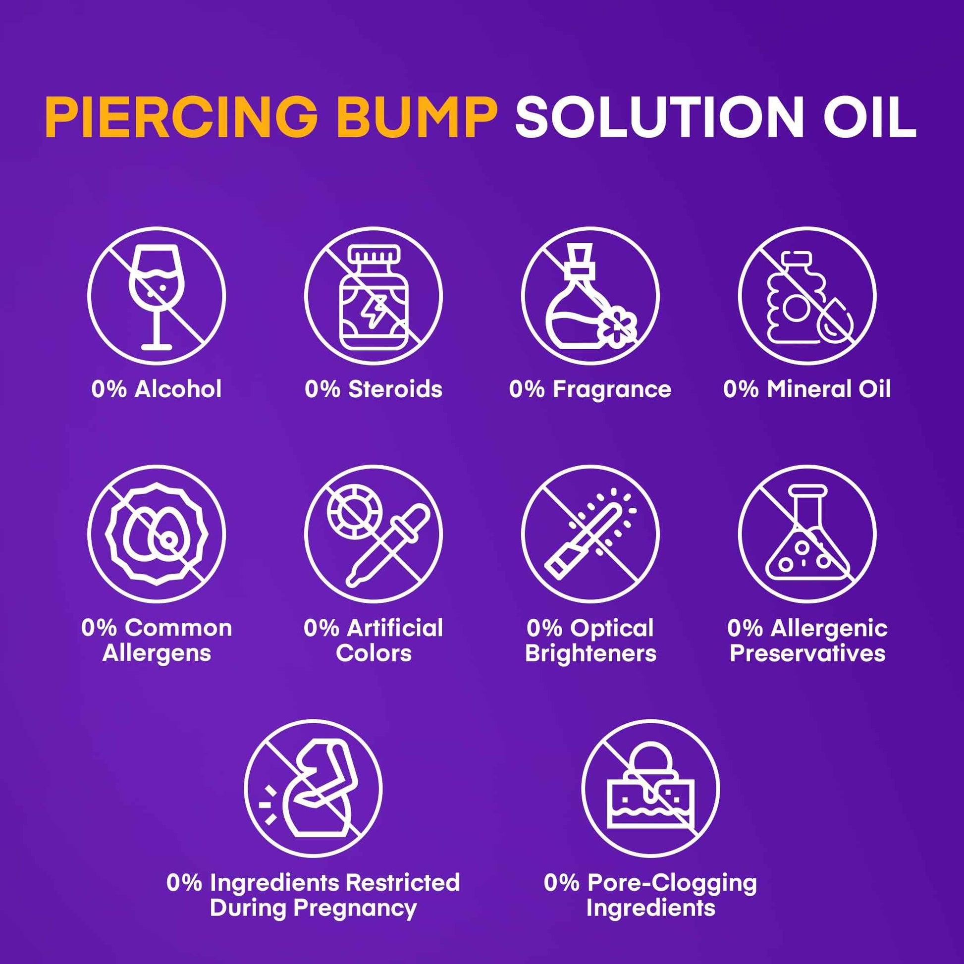 MURASAKI BEAUTY Piercing Bump Solution Oil, 1.06 fl oz, Aftercare Treatment (2 Pack)