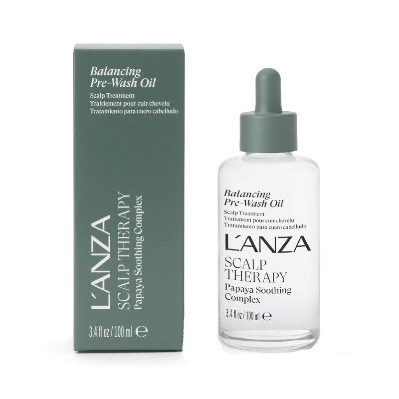 L'ANZA Scalp Therapy Balancing Pre-Wash Hair & Scalp Oil For Damaged Hair & Sensitive Scalps, Soothing & Anti Irritation, Removes Product Buildup, Anti Frizz, Color Safe Sulfate Free (3.4 Fl Oz)