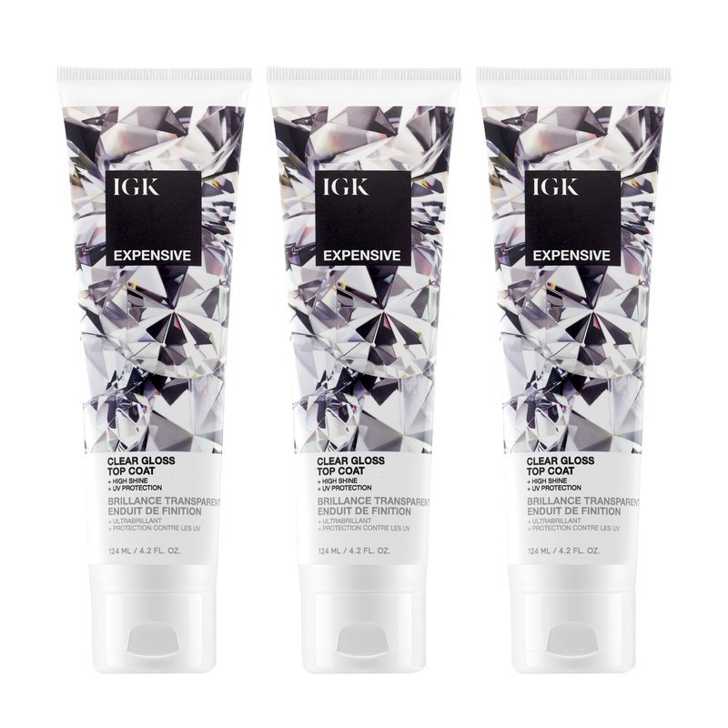IGK Expensive Amla Oil Hi-Shine Topcoat 3 pack – In-Shower Gloss Treatment for High Shine, UV Protection, and Color Enhancement – Vegan & Cruelty-Free