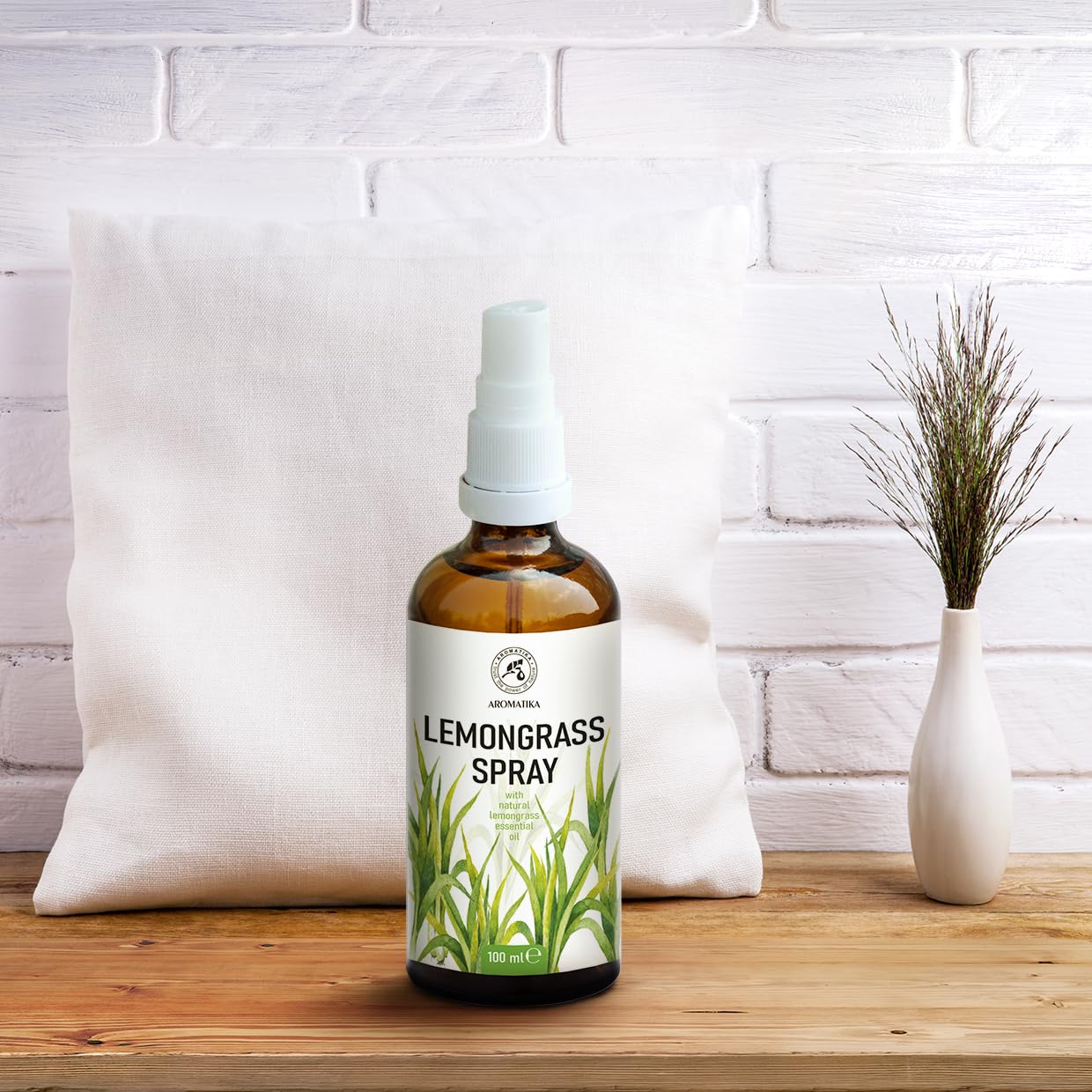 Lemongrass Aromatherapy Spray with Natural Lemongrass Essential Oil 3.4 Fl Oz - Room Mist - Air Freshener - Summer Scent - Great for Yoga - Pillow & Linen Spray - Relaxation