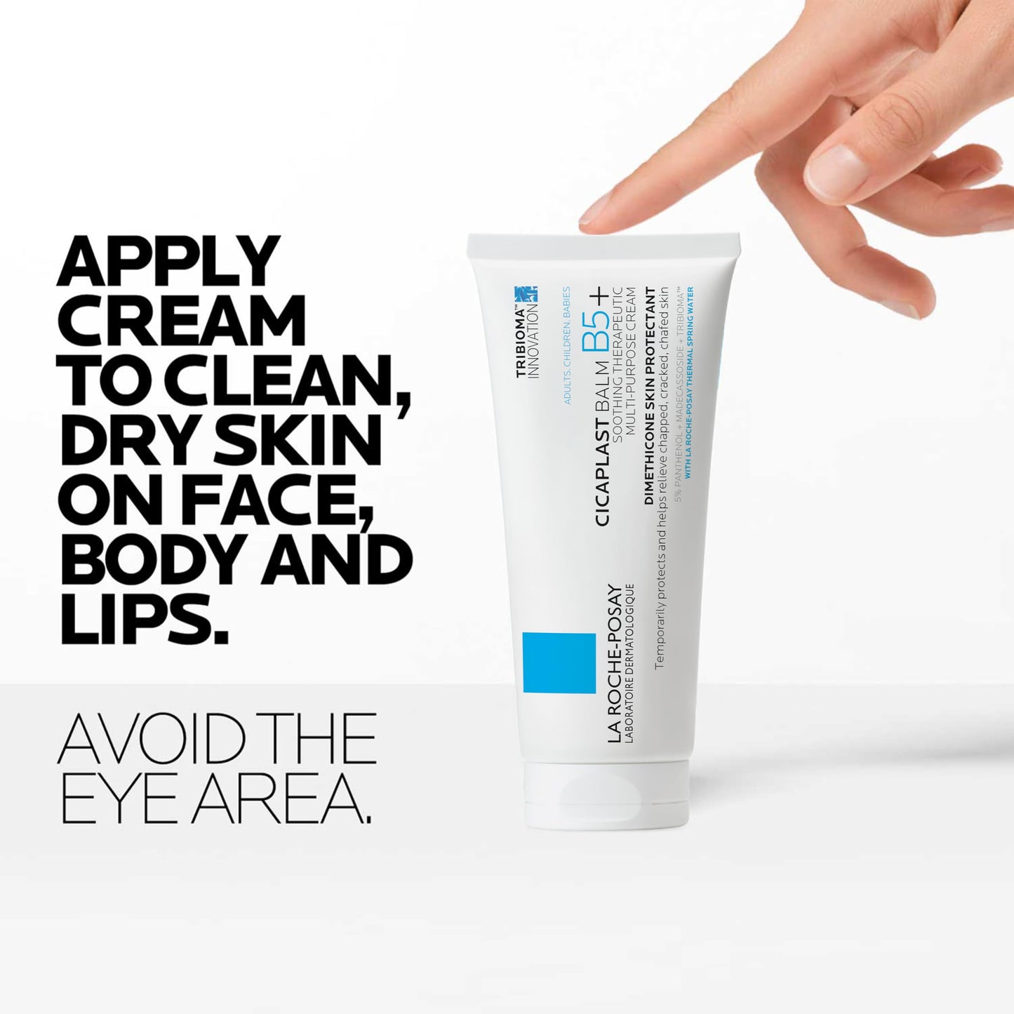 La Roche-Posay Cicaplast Balm B5 Skin Barrier Repair Cream with Centella Asiatica, Shea Butter & Panthenol | Multi-Purpose Healing Ointment for Dry, Irritated Skin | Face & Hand Balm, Baby Safe, 100ml