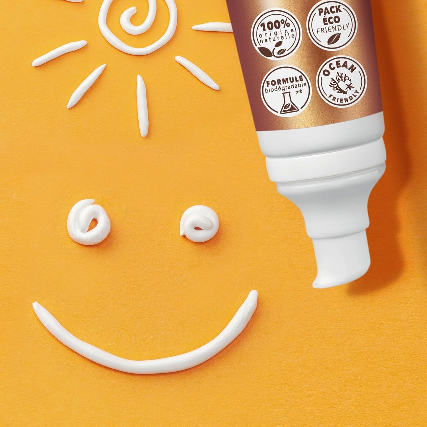 Organic Kids Sunscreen SPF 50 - Fragrance-Free Mineral Face Fluid | Non-Sticky Zinc Oxide - 3.3 oz