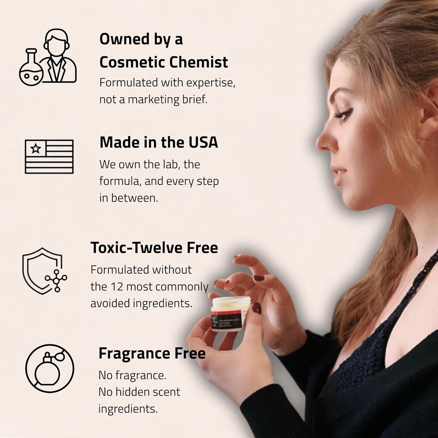 Retinol Cream for Face - Firming Night Moisturizer with Hyaluronic Acid, Ginseng & Green Tea | 2oz