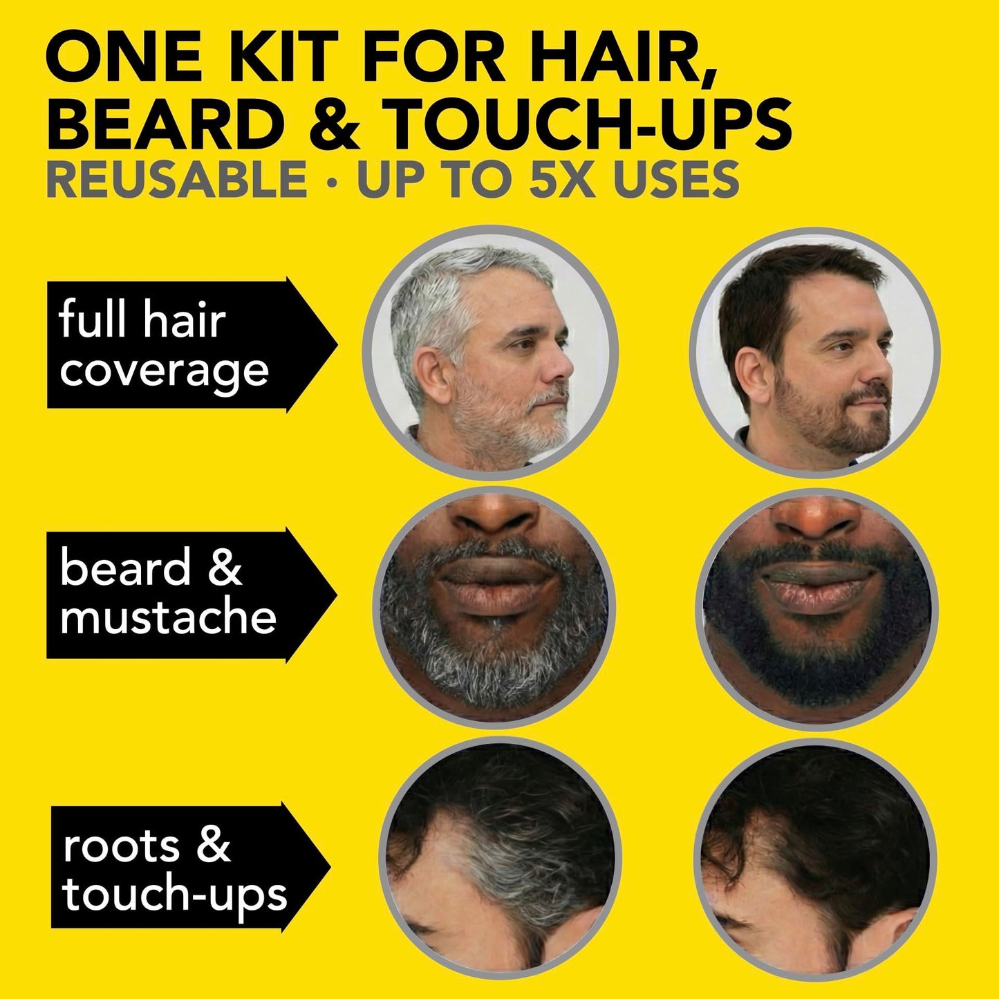 Reusable Hair & Beard Dye for Men – Dark Brown 3.1 | Up to 5 Uses, 7 Minutes | Natural Gray Coverage, No-Drip Cream with SkinArmour® – Cleverman