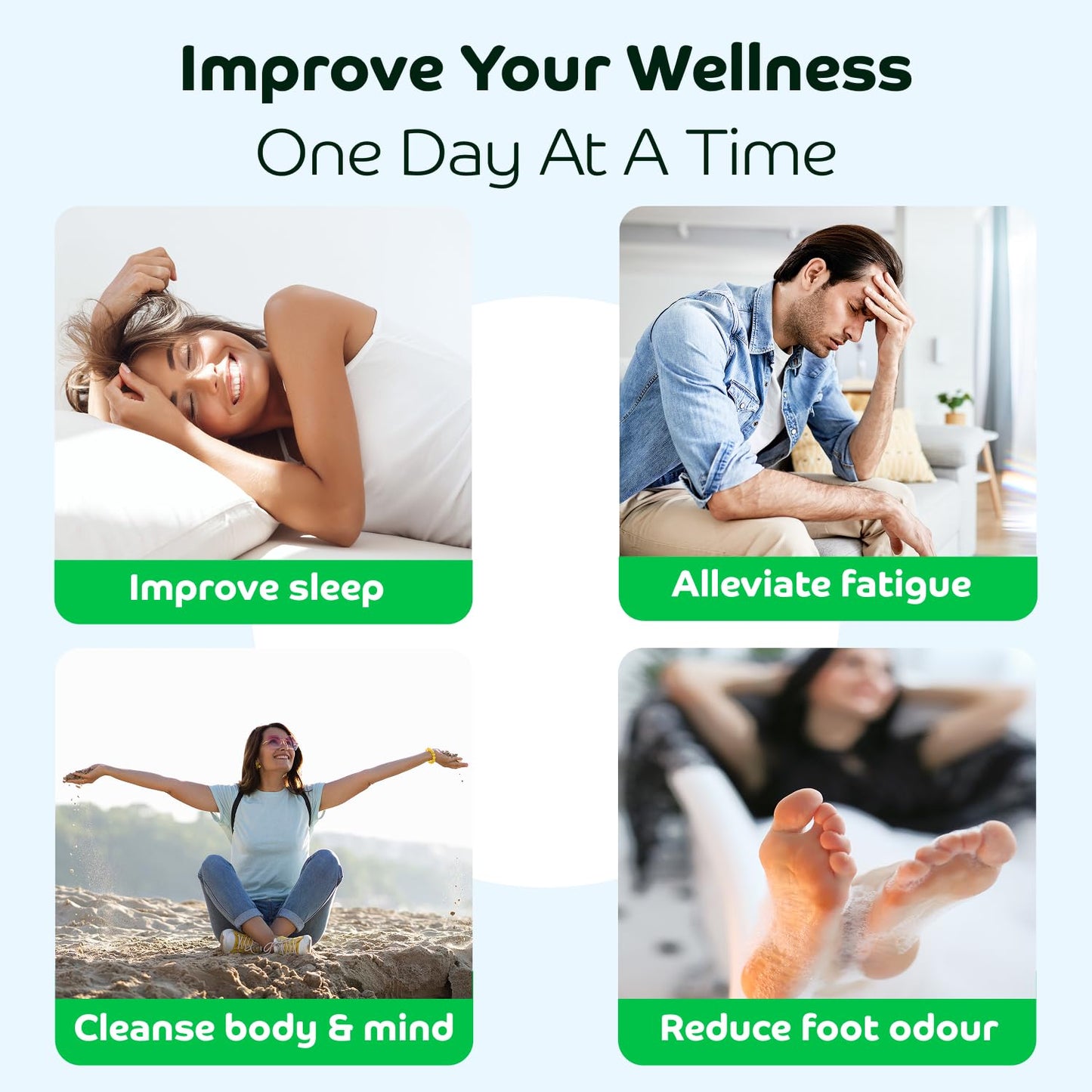 Bandoo Original Foot Pads – Premium Natural Foot Care Pad, Comfortable Overnight Application for Men & Women - 10 Count