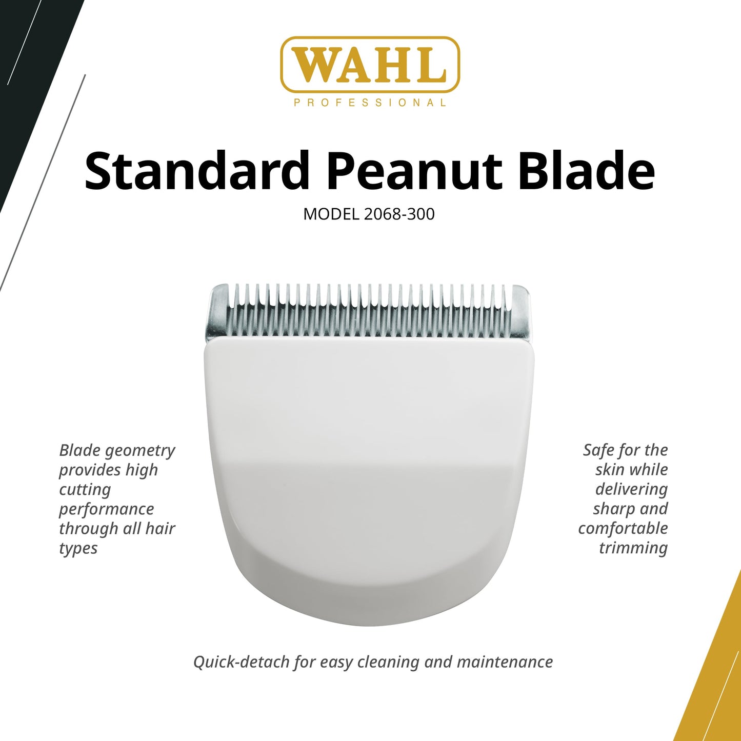 Wahl Professional Standard Snap-On Peanut Blade, Easy Maintenance, Sharp Performance, Compatible with Black Peanut and Sterling Bullet