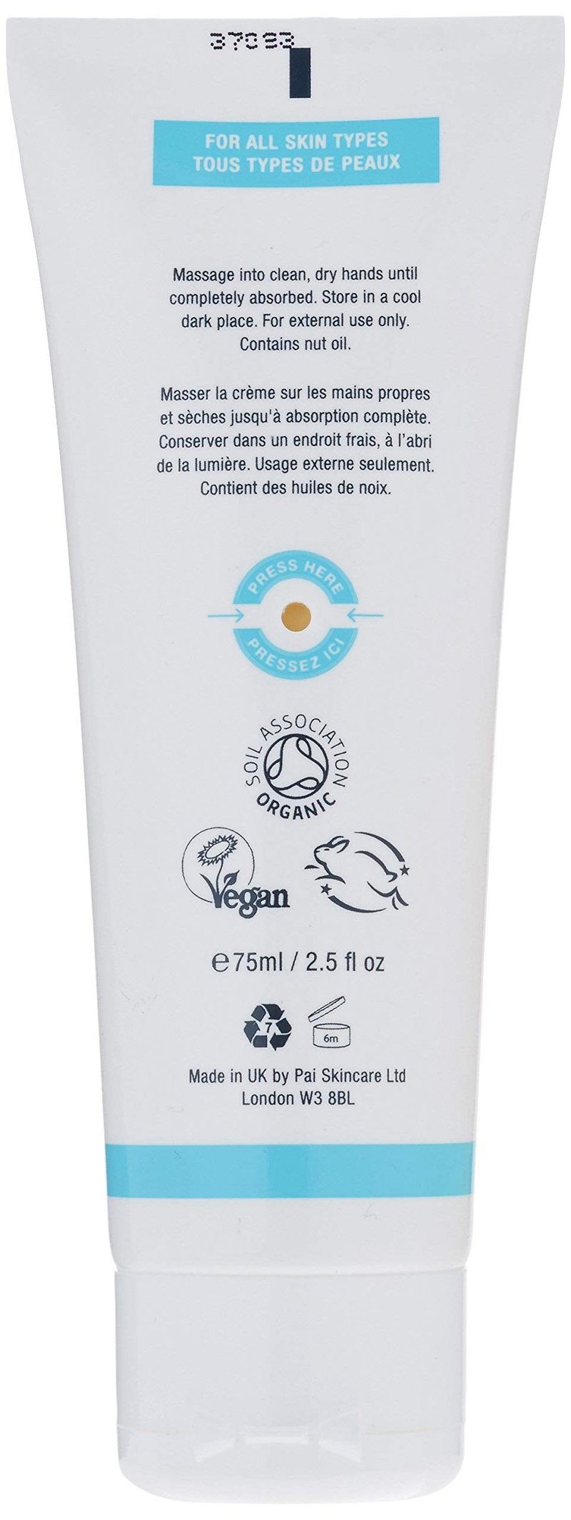 PAI SKINCARE - Heavy Mettle: Organic Fragonia + Sea Buckthorn Rescue Hand Cream | Natural, Vegan, Sensitive Skincare (2.5 fl oz | 75 mL)