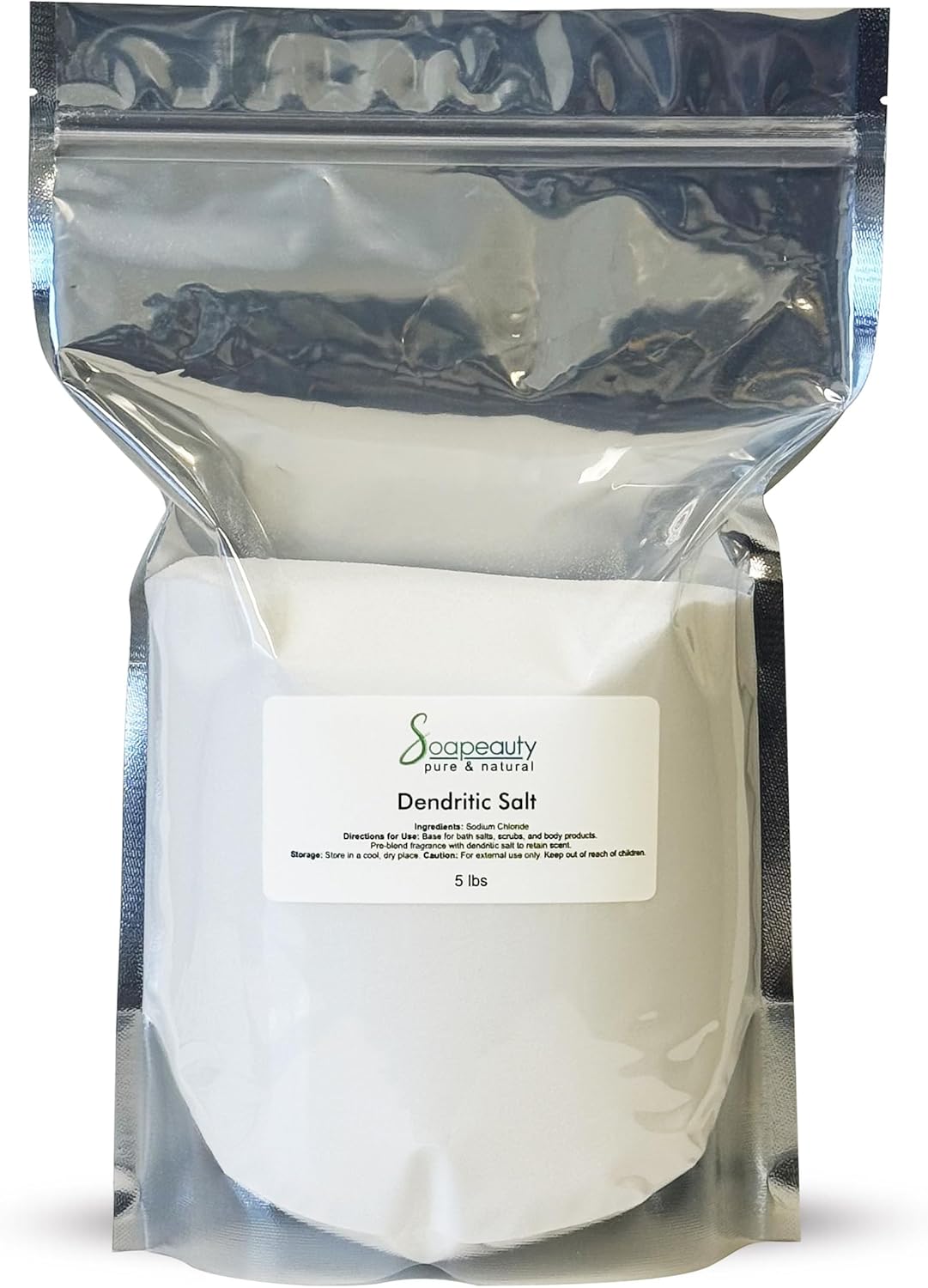 DENDRITIC Salt 5 lbs - Premium Bath Scrub & Exfoliant for Relaxation | Fine Grain, Pack of 2