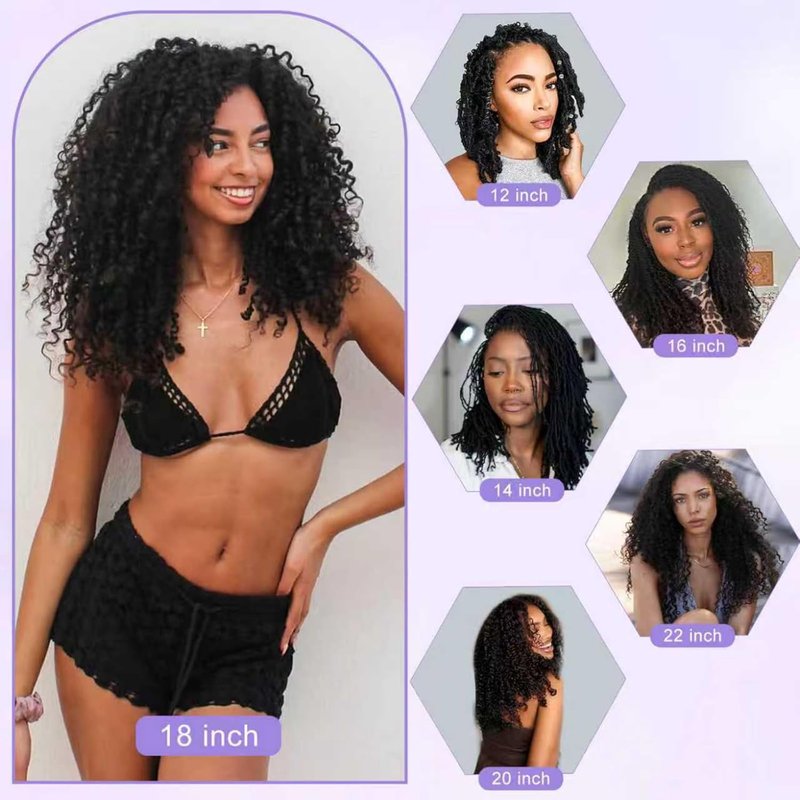 Kinky Curly Human Hair for Braiding - Soft 4C Afro Bulk Extensions | Natural Black 16 Inch (1B, 35g/Pack)