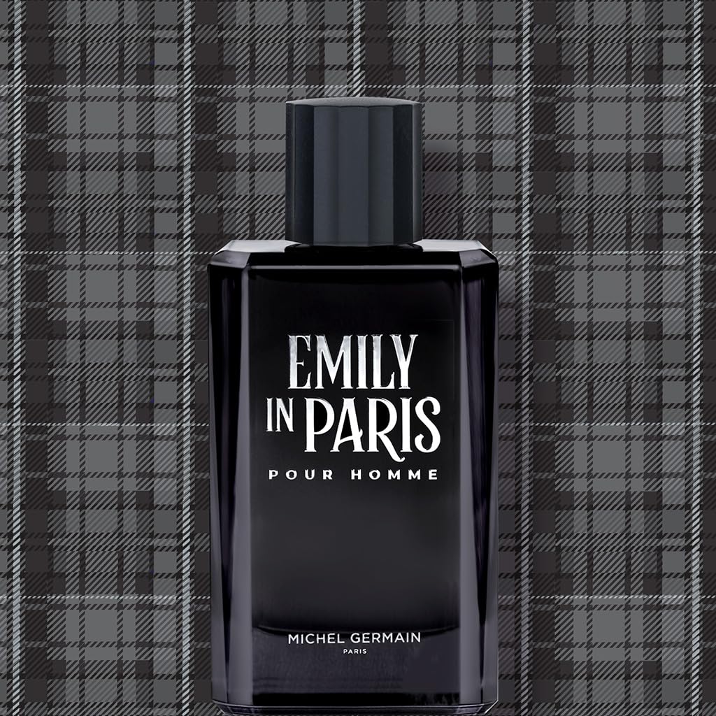Michel Germain Emily in Paris Pour Homme Eau de Toilette Spray Cologne, Fougere Aromatic Scent, Top Notes of Sophisticated Cardamom for Him, 1 Fl Oz