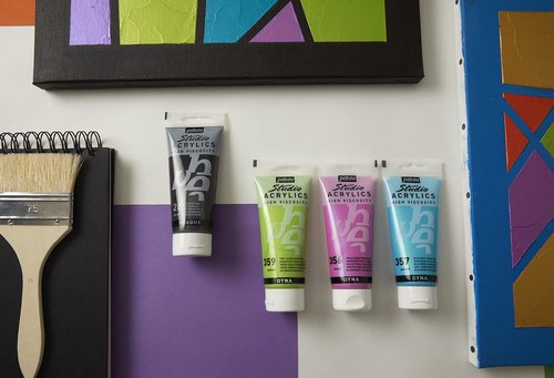 Pébéo 832-353 - Studio Acrylics Fine Acrylic - Acrylic Paint - Iridescent Acrylic - Iridescent Orange-Yellow, 100 ml, 3.38 Ounce (Pack of 1)