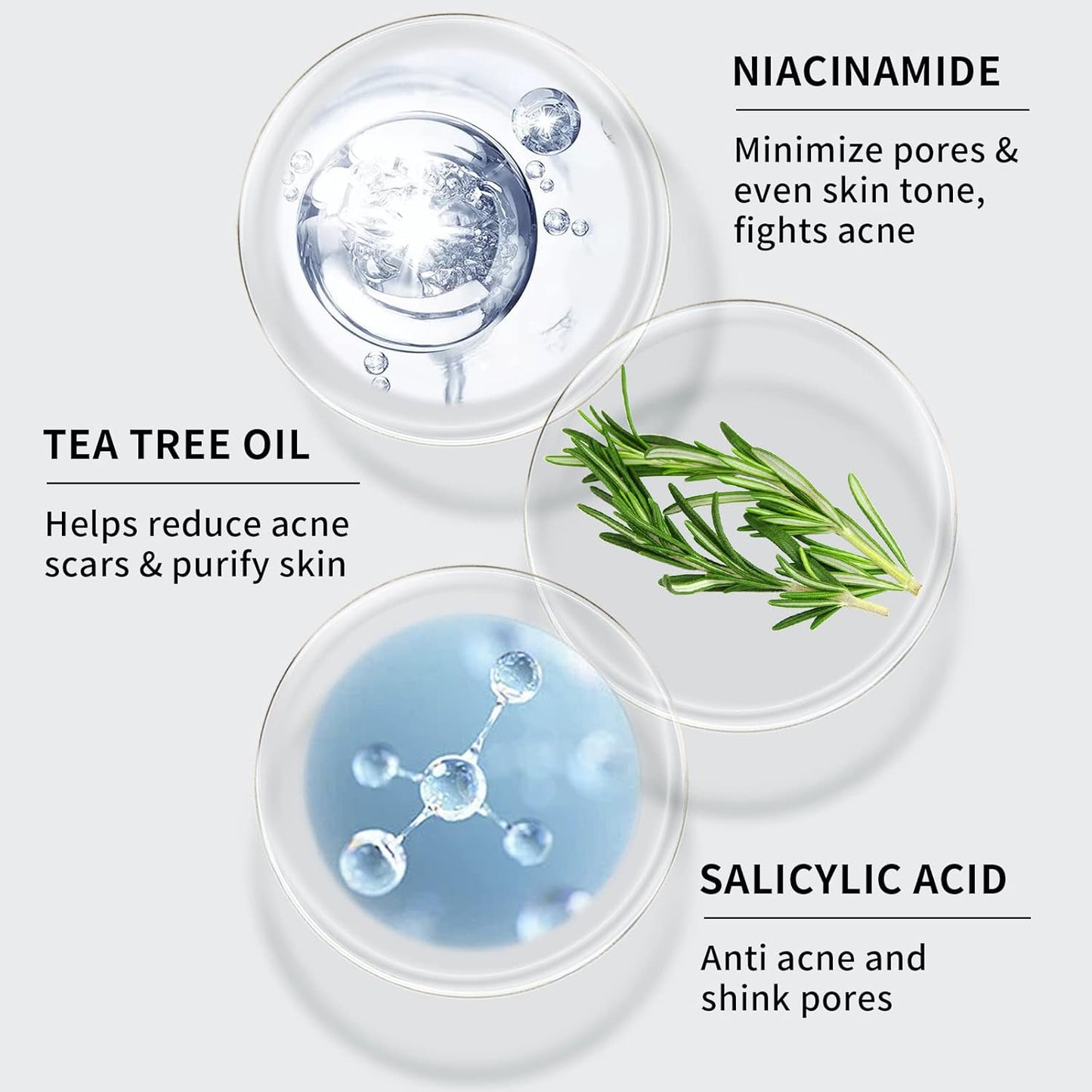 Dead Sea Mud Mask with Tea Tree Oil & Salicylic Acid - Charcoal Pore Cleanser for Acne-Prone Skin | Unisex Detox Face Mask