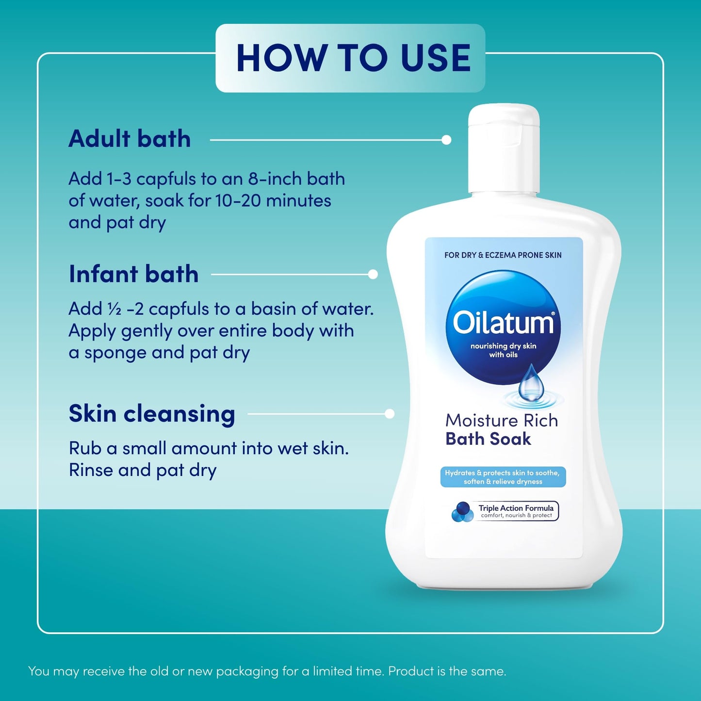 Oilatum Bath Formula 300ml, for Itchy Irritating Dry Skin Conditions