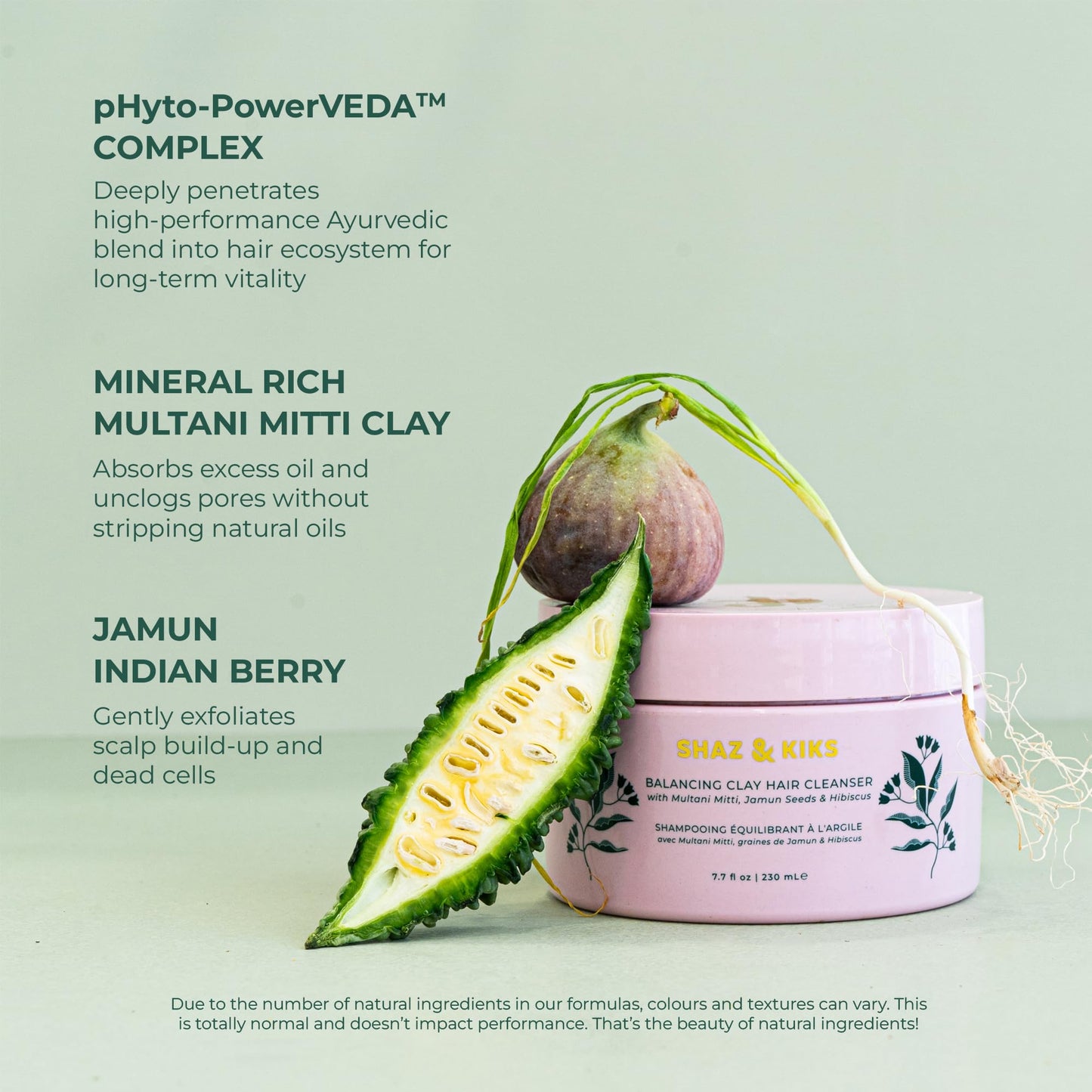 SHAZ & KIKS Balancing Clay Scrub Shampoo | Gently Exfoliate, Clarify & Detoxify Scalp | Reduce Hair Shedding & Product Buildup | Indian Clay and Hibiscus | Color-Safe, Sulfate-Free, Natural | 90ml