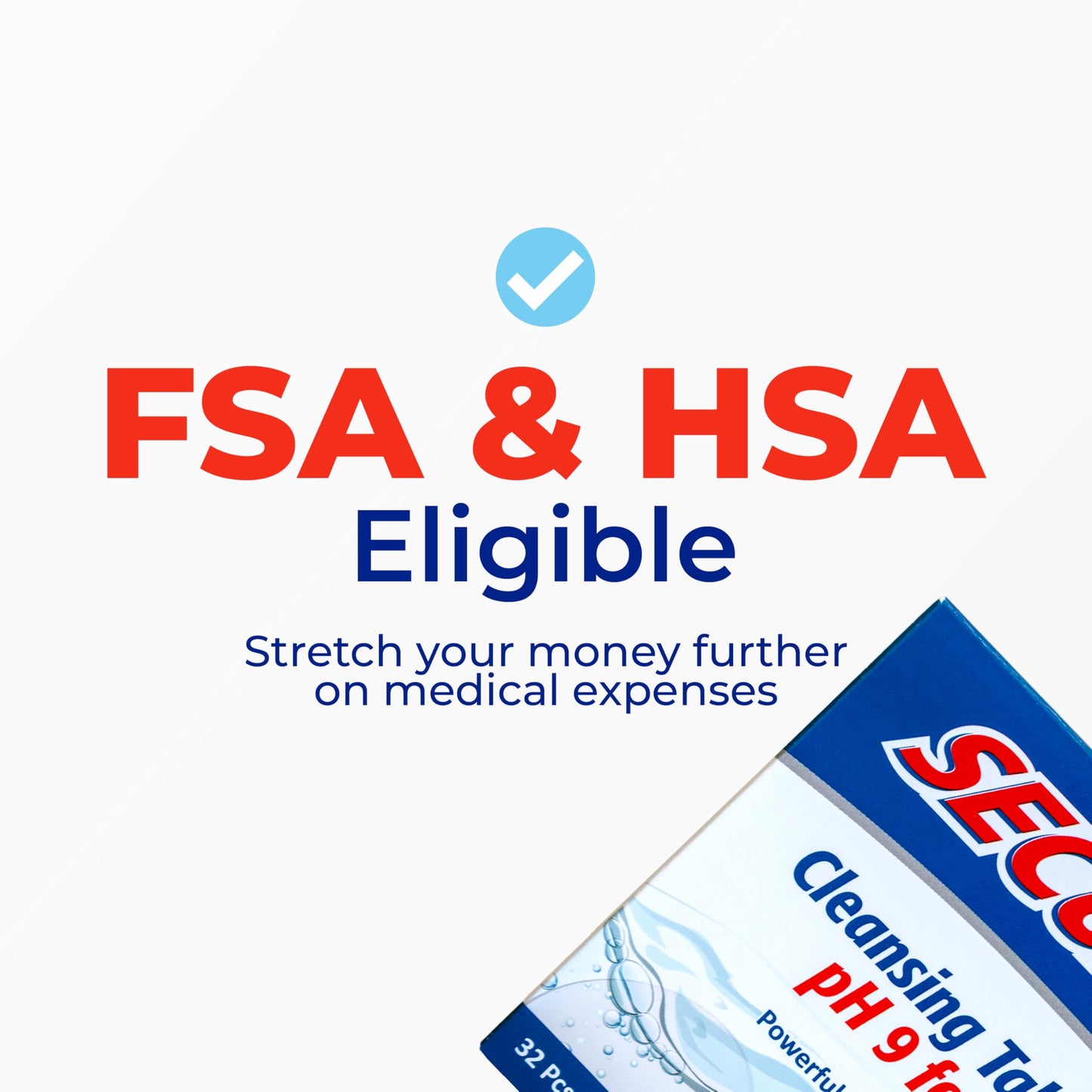 Secure Daily Cleansing Tablets - pH 9 Formula Thoroughly Cleans Dentures - Fights Odors, Stains & Germs - For Dentures, Nightguards, Retainers & Partials - 32 Tablets (3 Pack)