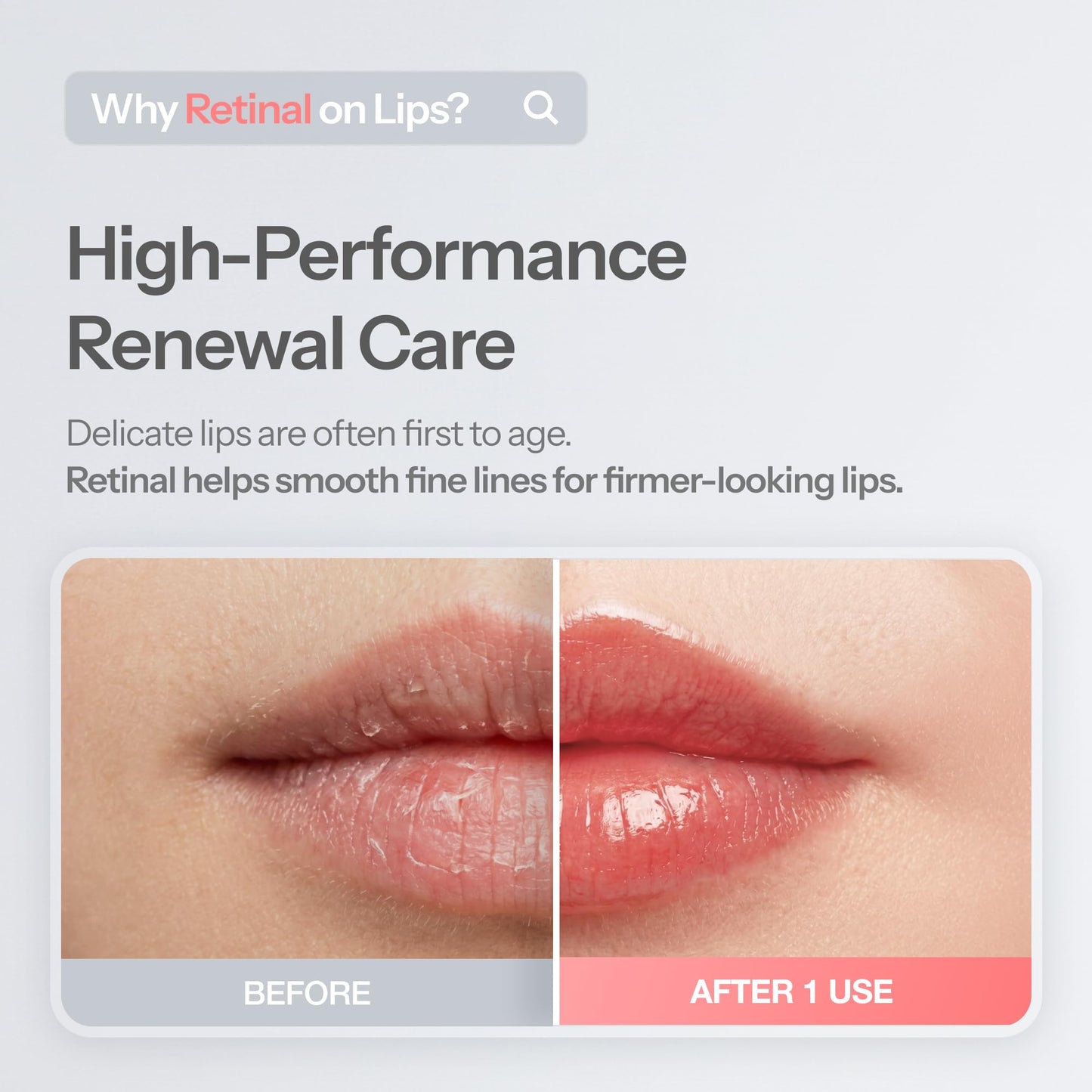 Dr.Different Retinal Lip Balm Tinted, Anti-Wrinkle Lip Treatment with Deep Hydration & Long-Lasting Moisture, K-Skincare made by Korean Dermatologist, 0.14oz