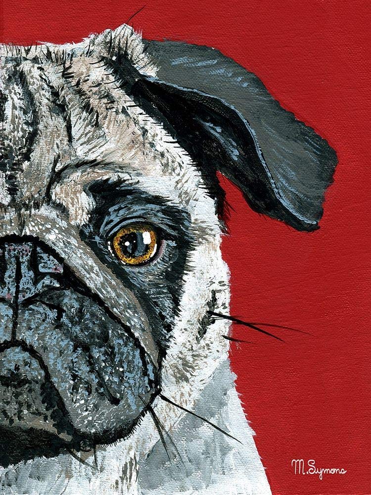 Posterazzi Collection Pug a Boo Poster Print by Melissa Symons (12 x 9)