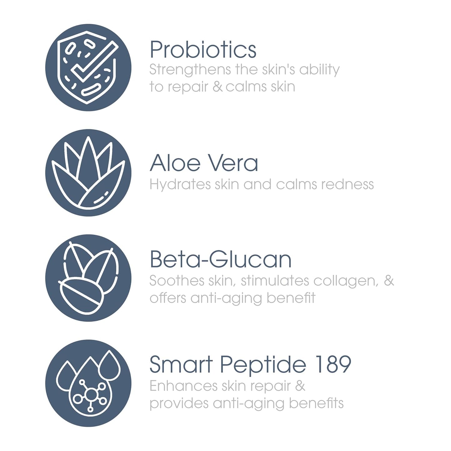 Probiotic Revitalizing Cleanser - Anti-Aging Face Wash with Peptides for Dry & Mature Skin | 10 oz Hydrating Gel
