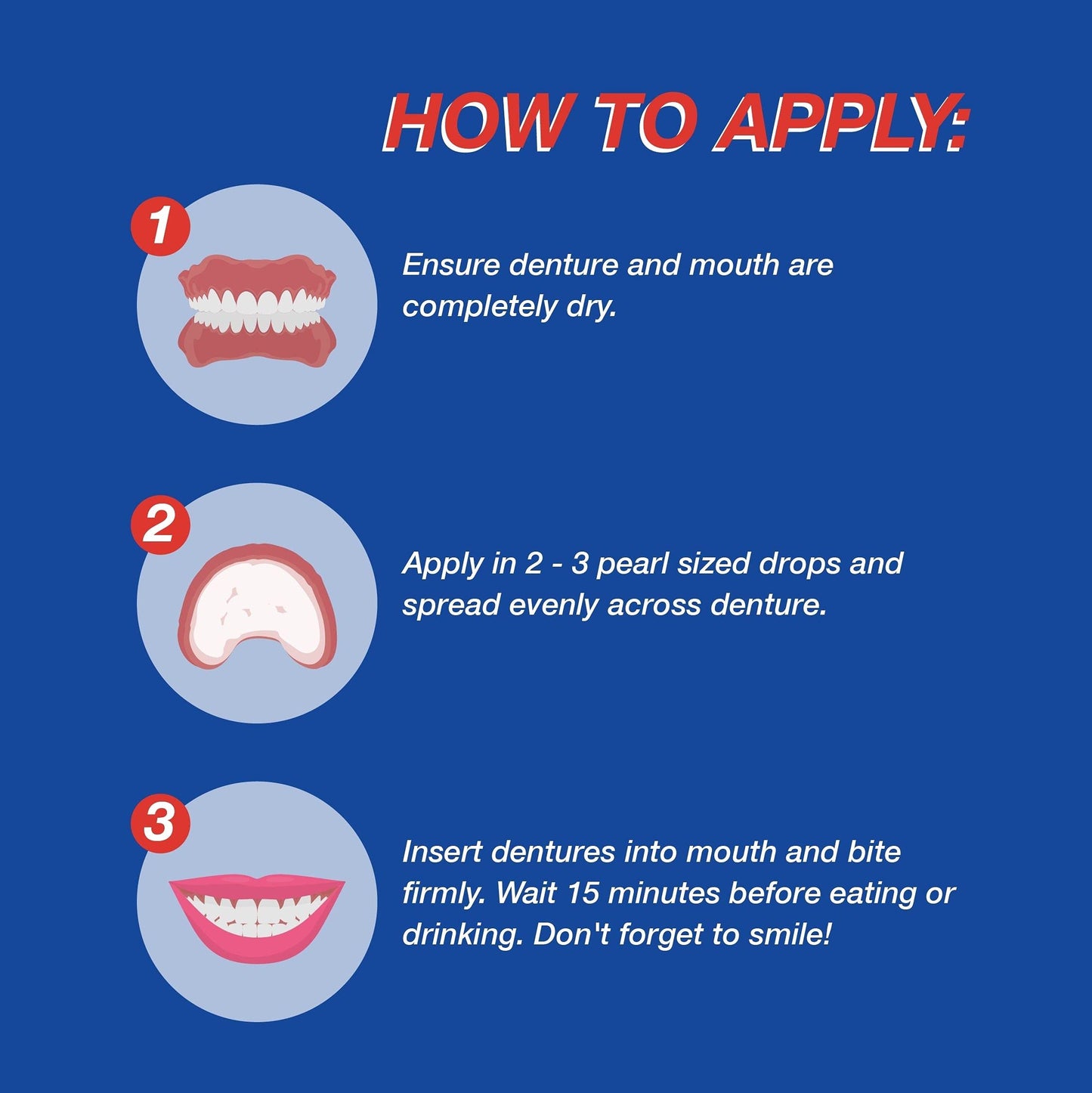 Secure Waterproof Denture Adhesive - Zinc Free - Extra Strong Hold For Upper, Lower or Partials - 1.4 oz (Pack of 2)