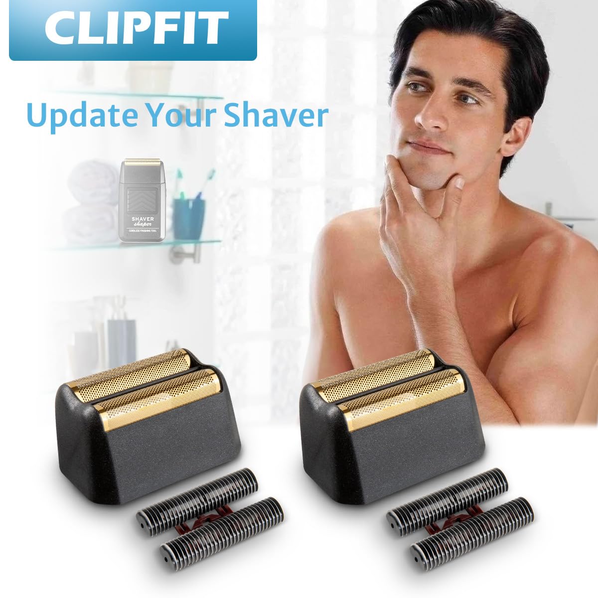 Foil Shaver Replacement Foil for Wahl 5Star Finale - 2-Pack, Black