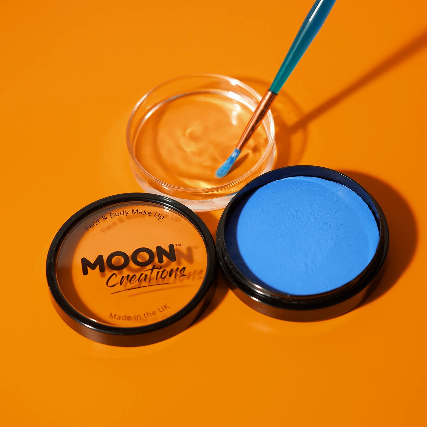 Moon Creations Pro Face & Body Paint Cake Pots Golden Sand - Professional Water Based Face Paint Makeup for Adults, Kids - 1.26oz
