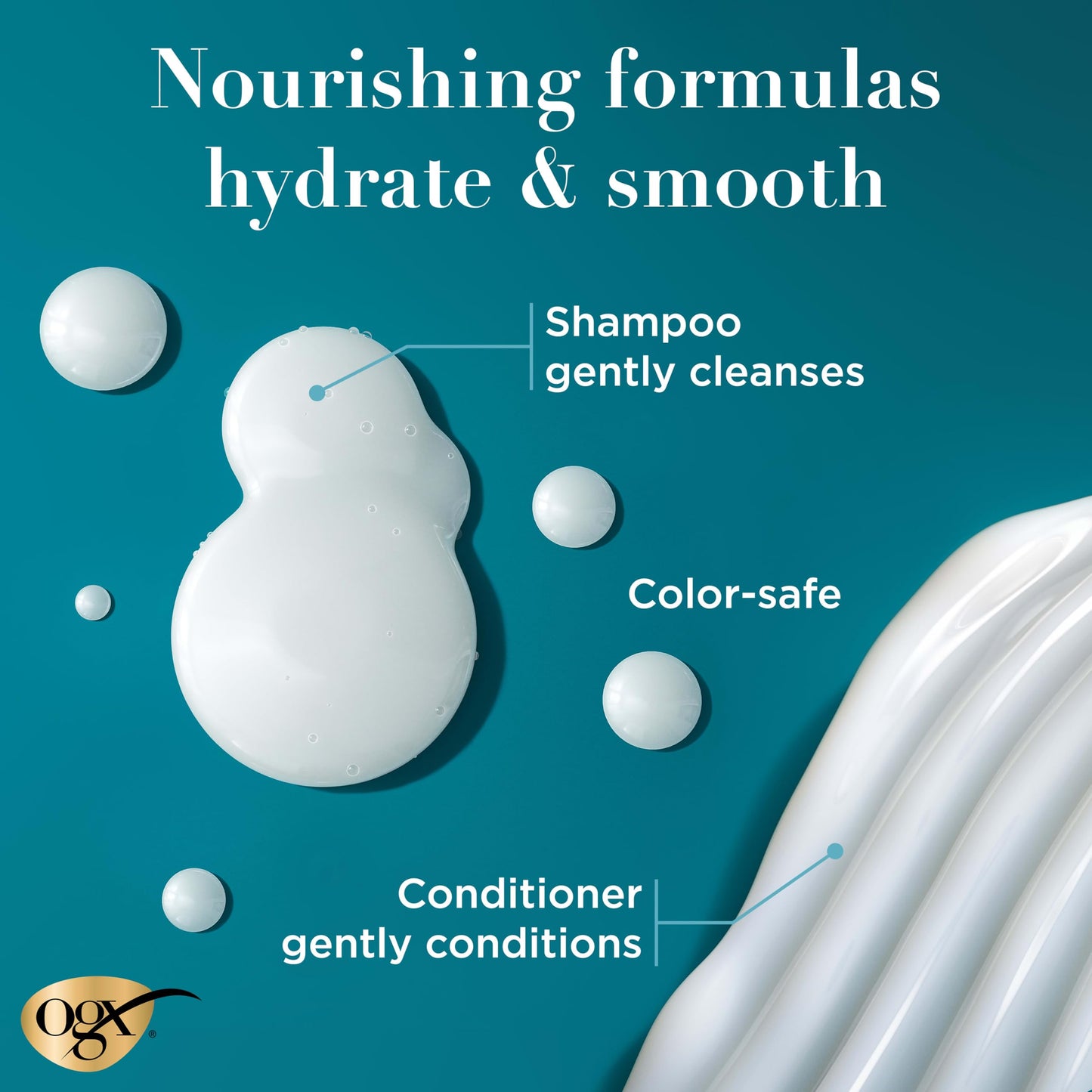 OGX Shampoo and Conditioner Set, Nourishing + Coconut Milk, Shampoo and Conditioner for Moisturizing & Strengthening Hair Care, Formulated without Sulfated Surfactants, 25.4 FL OZ, 2 Pack