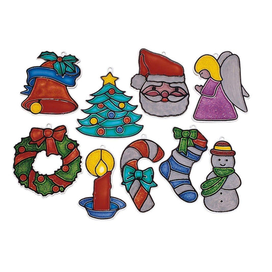 S&S Worldwide-CF-2760 Small Holiday Sun Catchers (Set of 10), 4in